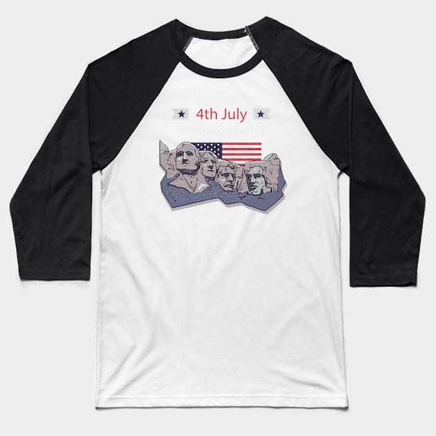 happy 4th of July independence day Baseball T-Shirt by osaya